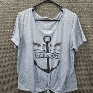 Rue JuJu Blue blouse Love & Hope Womens X Large